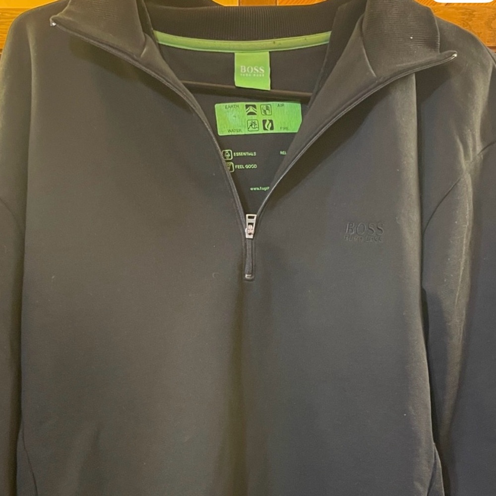Hugo Boss Black Jacket with Green Details